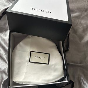Womens gucci black belt with double pearl gg buckle. Size 105cm